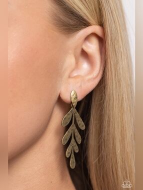 Jungle Fauna Brass Earrings